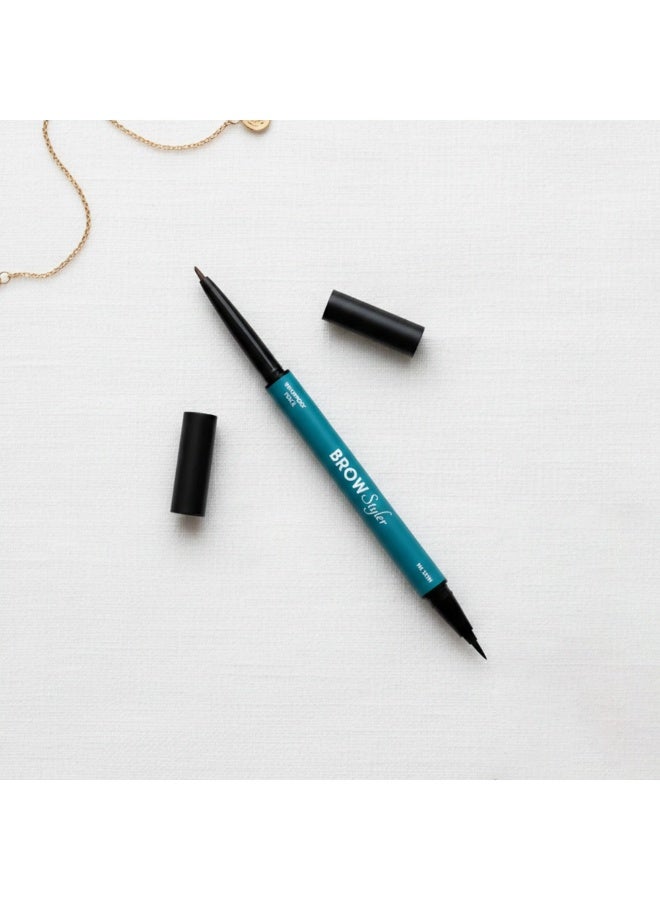 FEMMAC 2-in-1 Brow Styler – Waterproof Brow Pencil + Ink Stain Pen | Long-Lasting, Smudge-Resistant, Dual-Ended Eyebrow Definer for Natural Hair-Like Strokes - Image 2